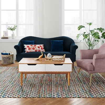 7'x10' Striped Diamond Woven Area Rug Blue - Opalhouse™ 7'x10' Striped Diamond Woven Area Rug Blue - Opalhouse™ -Opalhouse Store GUEST 016d5655 e926 4cd3 a4d2 6c6da09db888