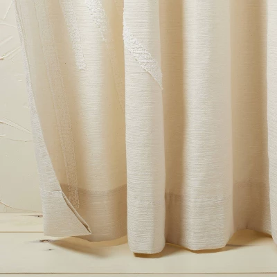 1pc Light Filtering Sunburst Window Curtain Panel Ivory - Opalhouse™ designed with Jungalow™ 1pc Light Filtering Sunburst Window Curtain Panel Ivory - Opalhouse™ Designed With Jungalow™ -Opalhouse Store GUEST 0b4450d3 c725 4178 8024 ecf5edacd495