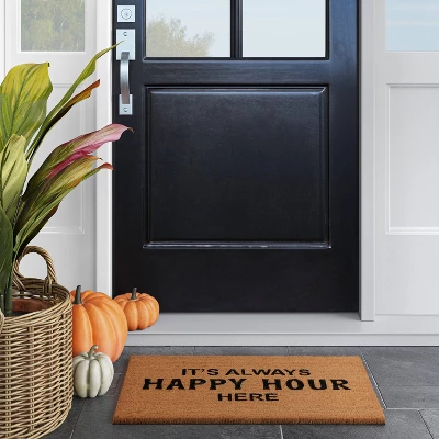 1'6"x2'6" It's Always Happy Hour Here Doormat Black - Opalhouse™ 1'6"x2'6" It's Always Happy Hour Here Doormat Black - Opalhouse™ -Opalhouse Store GUEST 1062532b 60df 418d 9fd5 ba4b6d623b96