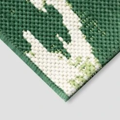 7' X 10' Peacock Ikat Outdoor Rug Green - Opalhouse™