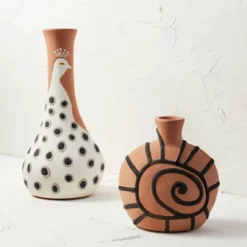 Spiral Shell Terracotta Vase Brown - Opalhouse™ Designed With Jungalow™ -Opalhouse Store GUEST 5c2b58ed 0b3f 454c 91fa 9f37f0275e13