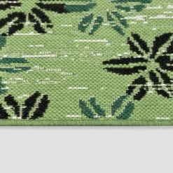 5' X 7' Floral Stamp Outdoor Rug Green - Opalhouse™ -Opalhouse Store GUEST 6bf8d430 59fc 44d6 ad14 a69b10e955f1
