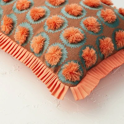 Oblong Jungalow Fringe Pom Decorative Throw Pillow Orange Coral - Opalhouse™ designed with Jungalow™ Oblong Jungalow Fringe Pom Decorative Throw Pillow Orange Coral - Opalhouse™ Designed With Jungalow™ -Opalhouse Store GUEST 71ccb446 82a3 4c9c bc34 244411ddc726