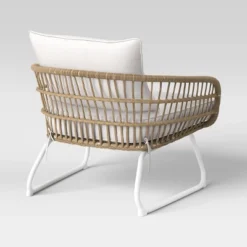 Southport Outdoor Patio Chair With Metal Legs, Club Chair Natural/White - Opalhouse™ 4 Southport Outdoor Patio Chair With Metal Legs, Club Chair Natural/White - Opalhouse™ -Opalhouse Store GUEST 85f574ff c7e7 4d01 b943 e6500f46c5aa