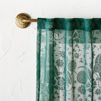 66"-120" Medallion Snap Grip French Curtain Rod Brass - Opalhouse™ designed with Jungalow™ 66"-120" Medallion Snap Grip French Curtain Rod Brass - Opalhouse™ Designed With Jungalow™ -Opalhouse Store GUEST 87d1fd25 149c 4ac9 ba4a b0daa5af47d6 1
