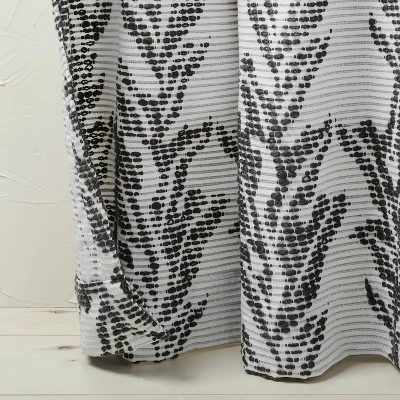 1pc 50"x84" Light Filtering Limu-Limu Leaf Jacquard Curtain Panel Gray - Opalhouse™ designed with Jungalow™ 1pc 50"x84" Light Filtering Limu-Limu Leaf Jacquard Curtain Panel Gray - Opalhouse™ Designed With Jungalow™ -Opalhouse Store GUEST 8bb9853a 80bc 4799 a10d 410e8ebad00a