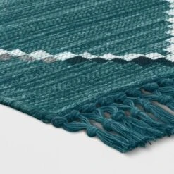 7' X 10' Soft Moroccan Woven Tapestry With Double Knot Fringe Outdoor Rug Teal - Opalhouse™ 2 7' X 10' Soft Moroccan Woven Tapestry With Double Knot Fringe Outdoor Rug Teal - Opalhouse™ -Opalhouse Store GUEST 997dcd8d cab4 4f9a ac65 0ee138b4016b 1
