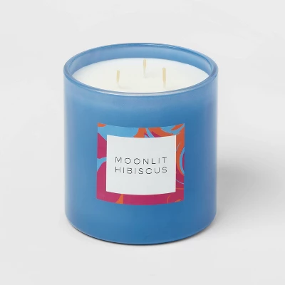 28oz Glass Moonlit Hibiscus Candle Light Blue - Opalhouse™ 28oz Glass Moonlit Hibiscus Candle Light Blue - Opalhouse™ -Opalhouse Store GUEST a32300c4 a697 48a8 ba13 9a5bbc5c665f