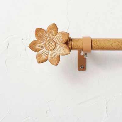 Flower Faux Wood Curtain Rod Natural Wood - Opalhouse™ designed with Jungalow™ Flower Faux Wood Curtain Rod Natural Wood - Opalhouse™ Designed With Jungalow™ -Opalhouse Store GUEST c5b5a613 8f9b 4e84 9eff 5ca6e3369a7b