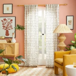 1pc Light Filtering Embroidery Bridges Window Curtain Panel White - Opalhouse™ Designed With Jungalow™ 5 1pc Light Filtering Embroidery Bridges Window Curtain Panel White - Opalhouse™ Designed With Jungalow™ -Opalhouse Store GUEST cc3504b0 8e79 4236 8d8b 7dc946df2b57 1