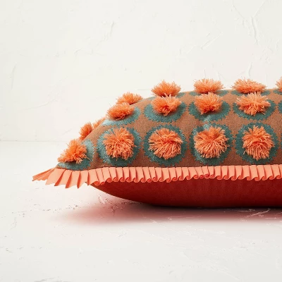 Oblong Jungalow Fringe Pom Decorative Throw Pillow Orange Coral - Opalhouse™ designed with Jungalow™ Oblong Jungalow Fringe Pom Decorative Throw Pillow Orange Coral - Opalhouse™ Designed With Jungalow™ -Opalhouse Store GUEST d0b0a7f7 91cc 409a a206 db114b783e79