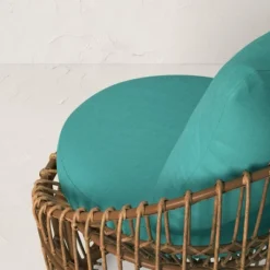 Topanga Club Chair With Ottoman - Blue/Brown - Opalhouse™ Designed With Jungalow™ -Opalhouse Store GUEST d55e6c02 0566 4024 be4f e642208a3e0f