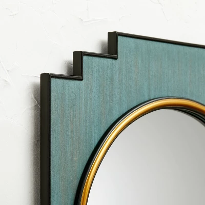 24" x 30" Wood and Brass Wall Mirror Blue - Opalhouse™ designed with Jungalow™ 24" X 30" Wood And Brass Wall Mirror Blue - Opalhouse™ Designed With Jungalow™ -Opalhouse Store GUEST f407ccfd fdd0 4cb1 93d2 7fd5b5de6ac7
