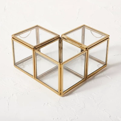 Metal Glass Decorative Box Gold - Opalhouse™ designed with Jungalow™ Metal Glass Decorative Box Gold - Opalhouse™ Designed With Jungalow™ -Opalhouse Store GUEST fc927fff 547b 4c4d 937a 78a22e5d52ae